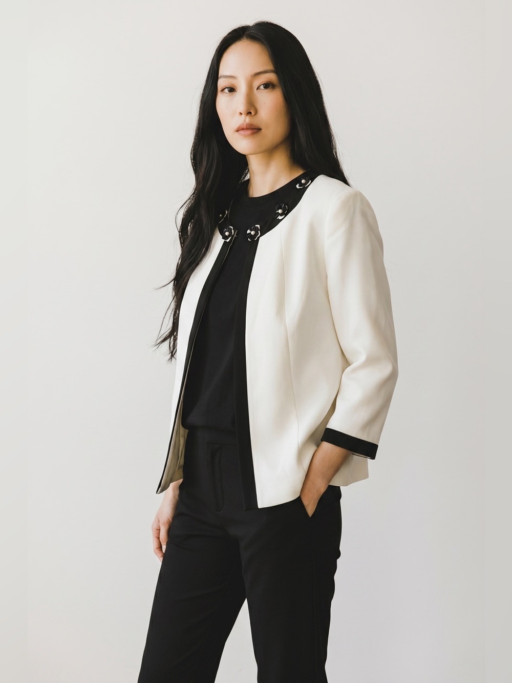 Zahara Arthur S Levine Open Front Jacket